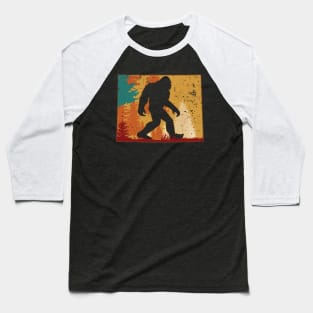 Bigfoot Retro Vintage Sasquatch Wyoming Baseball T-Shirt